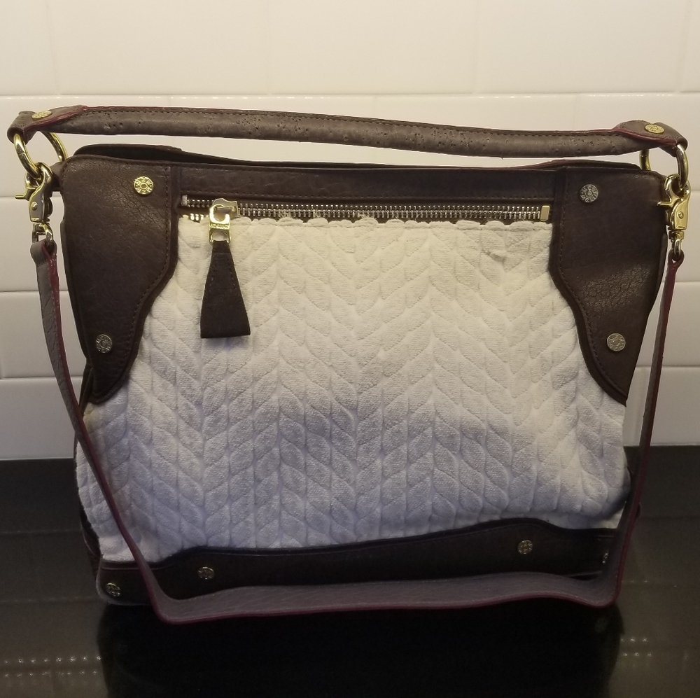 MZ Wallace cloth and leather satchel